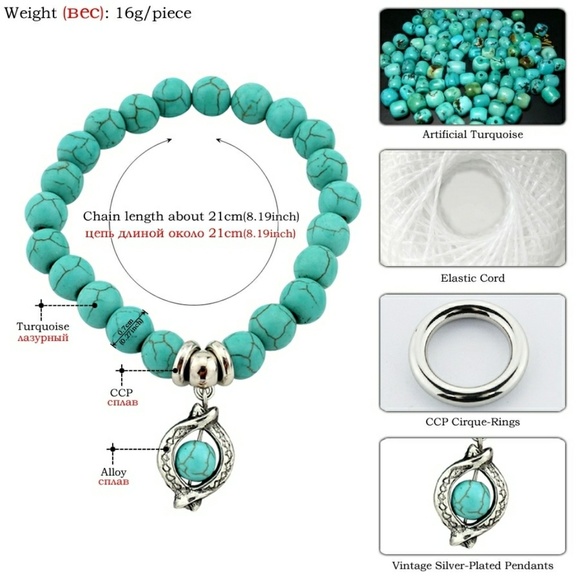 Jewelry - SHEEGIOR Boho Vintage Turquoises Bracelets for Wom